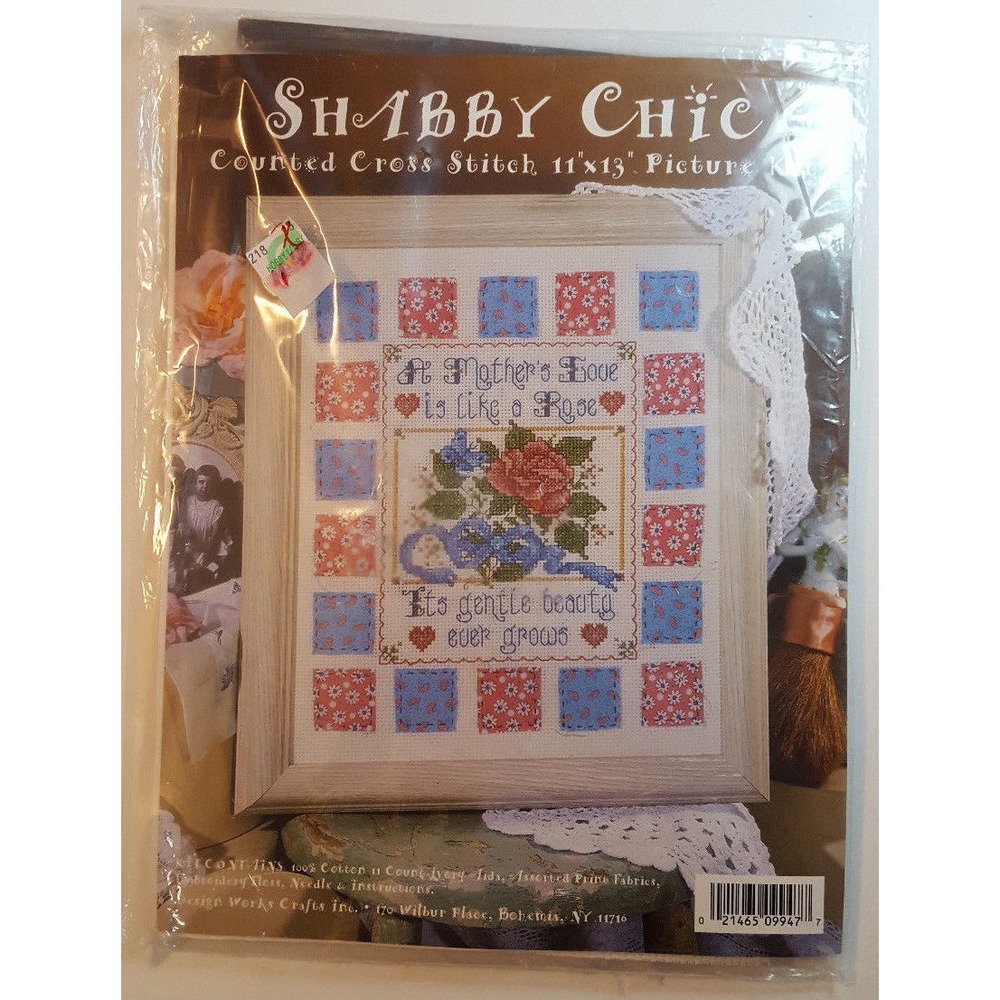 SHABBY CHIC Counted Cross Stitch Picture Kit 11"x13" A MOTHER'S LOVE 9947 Day